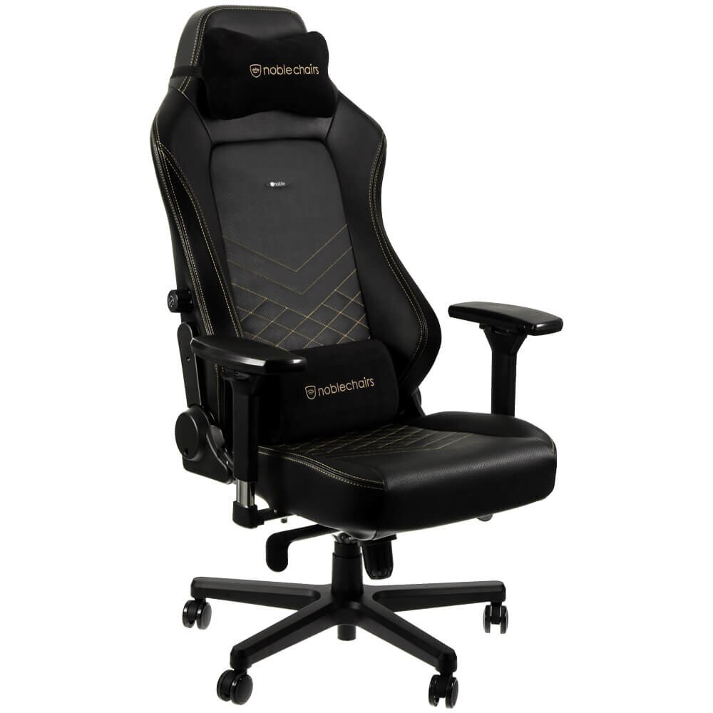 Scaun gaming NobleChairs HERO, Black/Gold