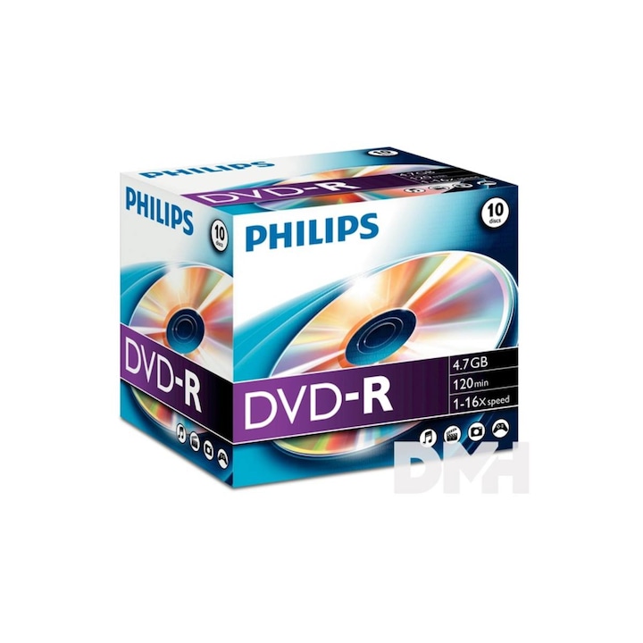 Philips DVD-R47 16x Slim gyártott írható DVD lemez