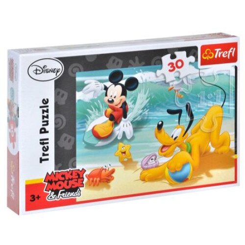Puzzle Disney Mickey Mouse la plaja, 30 piese - eMAG.ro
