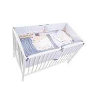 Lenjerie bumbac patut copii Bebe Royal 120*60 - 3 piese - Ursi, Melci Gri