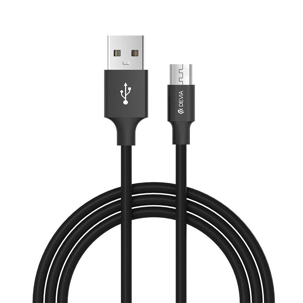 Cablu USB Devia Pheez Series MicroUSB, 2m, Negru