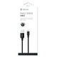 Cablu USB Devia Pheez Series MicroUSB, 2m, Negru
