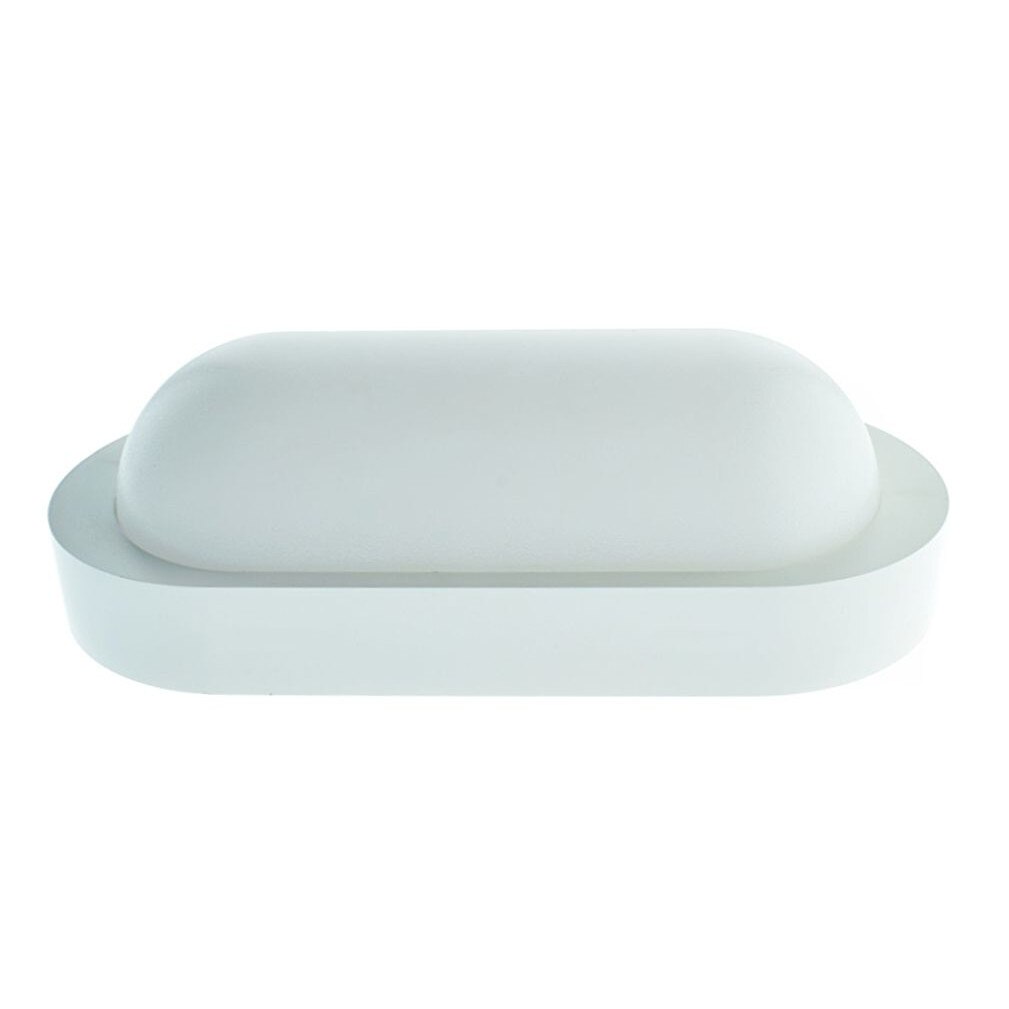 Aplica led 18w ovala alb rece / alb cald