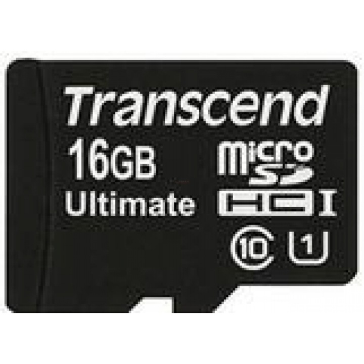 Card Transcend microSDHC 16GB Clasa 10 UHS-I 600x cu adaptor SD