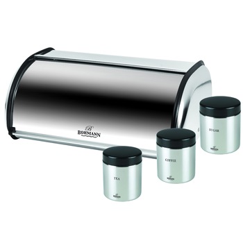 Cutie de paine Bohmann BH7231, inox, 3 recipiente Cutie de paine Bohmann BH7231, inox, 3 recipiente