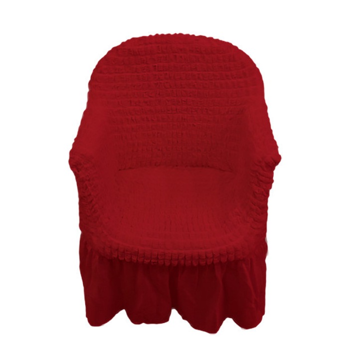 Set 2 huse fotolii din bumbac elasticizat, culoare bordo