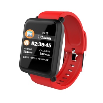 Bratara Fitness M28, Pedometru, Monitorizare ritm cardiac, Rosu Bratara Fitness M28, Pedometru, Monitorizare ritm cardiac, Rosu