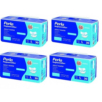 Pachet Scutece Pentru Incontinenta Perla nr. 3 Large - L 30 buc/set x 4 seturi Pachet Scutece Pentru Incontinenta Perla nr. 3 Large - L 30 buc/set x 4 seturi