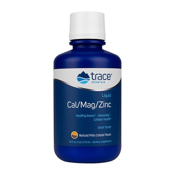 Calciu, Magneziu, Zinc lichid ionic 200 mg Trace Minerals, 473 ml, 47 portii Calciu, Magneziu, Zinc lichid ionic 200 mg Trace Minerals, 473 ml, 47 portii
