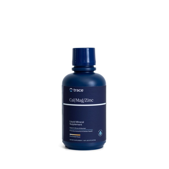 Calciu, Magneziu, Zinc lichid ionic 200 mg Trace Minerals, 473 ml, 47 portii