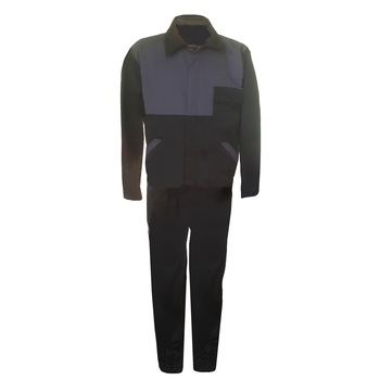 Jacheta si pantaloni cu pieptar de lucru Jersey, Negru/Gri, marimea 46 (M) Jacheta si pantaloni cu pieptar de lucru Jersey, Negru/Gri, marimea 46 (M)