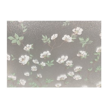 Folie decorativa pentru geam autoadeziva flori albe, 5 m x 1.2 m Folie decorativa pentru geam autoadeziva flori albe, 5 m x 1.2 m