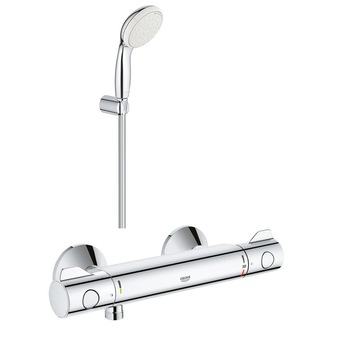 Pachet Baterie dus termostat Grohe Grohtherm 800 + set dus porter si 2 tipuri de jet New Tempesta Pachet Baterie dus termostat Grohe Grohtherm 800 + set dus porter si 2 tipuri de jet New Tempesta