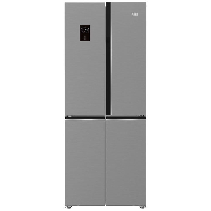 Beko GNE480E20ZXP Side by side hűtőszekrény, 450 l, A+ energiaosztály, NeoFrost™, H 192 cm, Ezüst