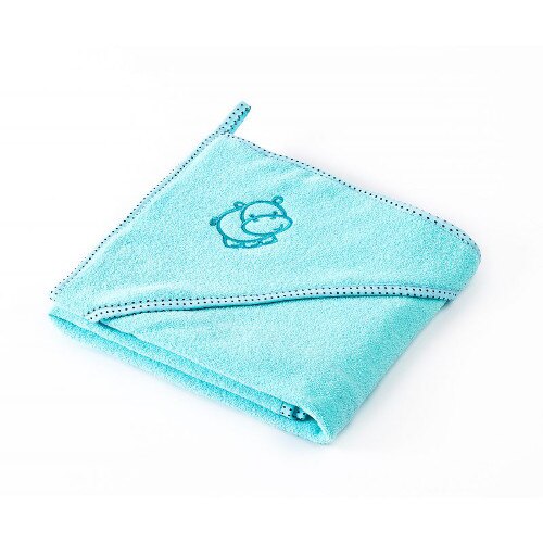 Prosop Sensillo cu Gluga HIPPO 80x80 cm, Turquoise