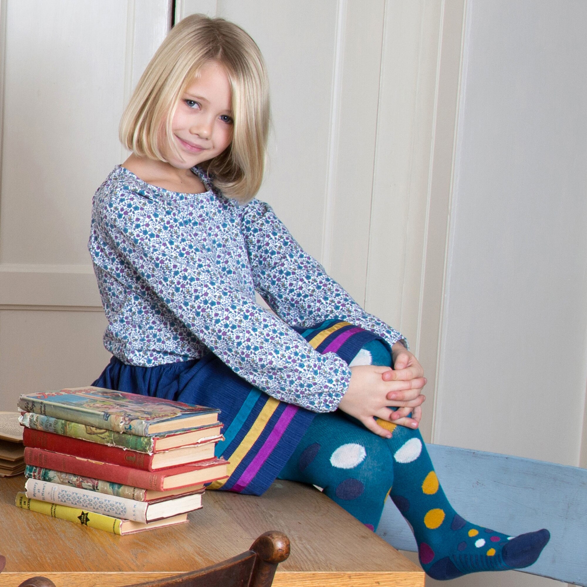 Bluza Ditsy 95%bumbac organic, 5% elastane, Multicolora