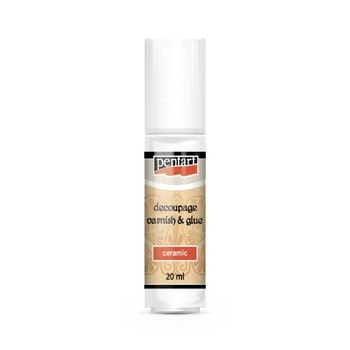 Lipici cu lac decupaj pentru ceramica Pentart, 20 ml Lipici cu lac decupaj pentru ceramica Pentart, 20 ml