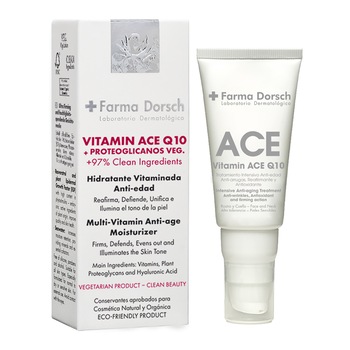 Crema de fata organica cu tratament antioxidant Vitamine A, C, E +Q10, Farma Dorsch, 50 ml Crema de fata organica cu tratament antioxidant Vitamine A, C, E +Q10, Farma Dorsch, 50 ml