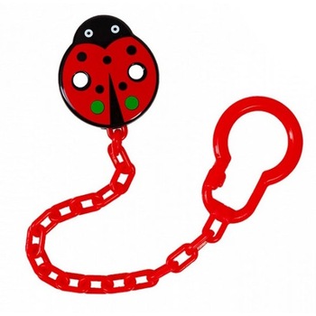 Lant pentru suzeta, mamaruta rosie Lant pentru suzeta, mamaruta rosie