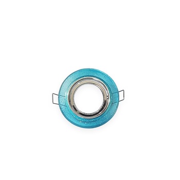 Spot de sticla Albastru, dulie ceramica mr 16 inclusa, incastrat si orientabil Spot de sticla Albastru, dulie ceramica mr 16 inclusa, incastrat si orientabil