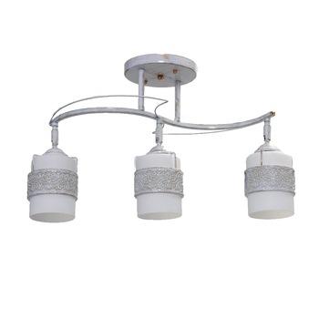 Candelabru Nikom NG 72805-3, E27, 3x40W, 220 V, alb, auriu Candelabru Nikom NG 72805-3, E27, 3x40W, 220 V, alb, auriu