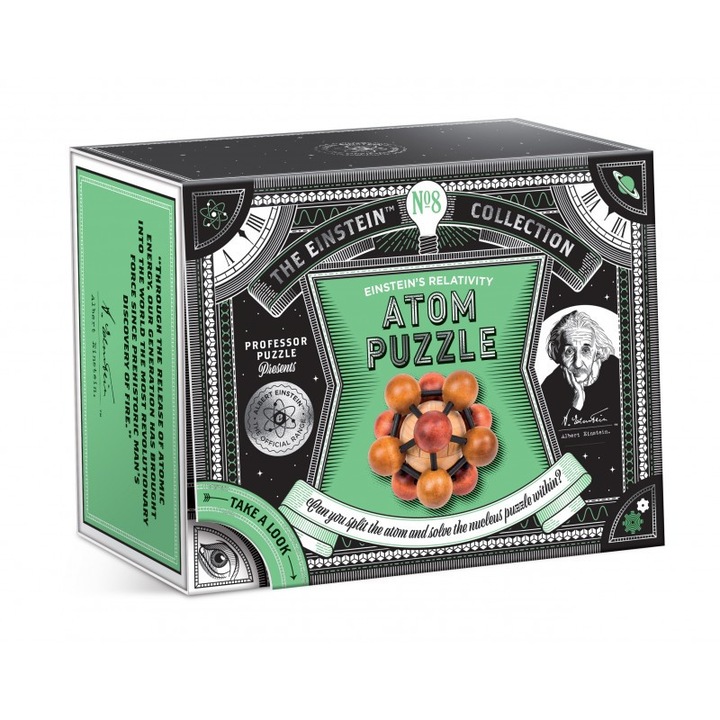 Joc de inteligenta, Puzzle mecanic The Atom - Einstein Collection (Professorpuzzle)