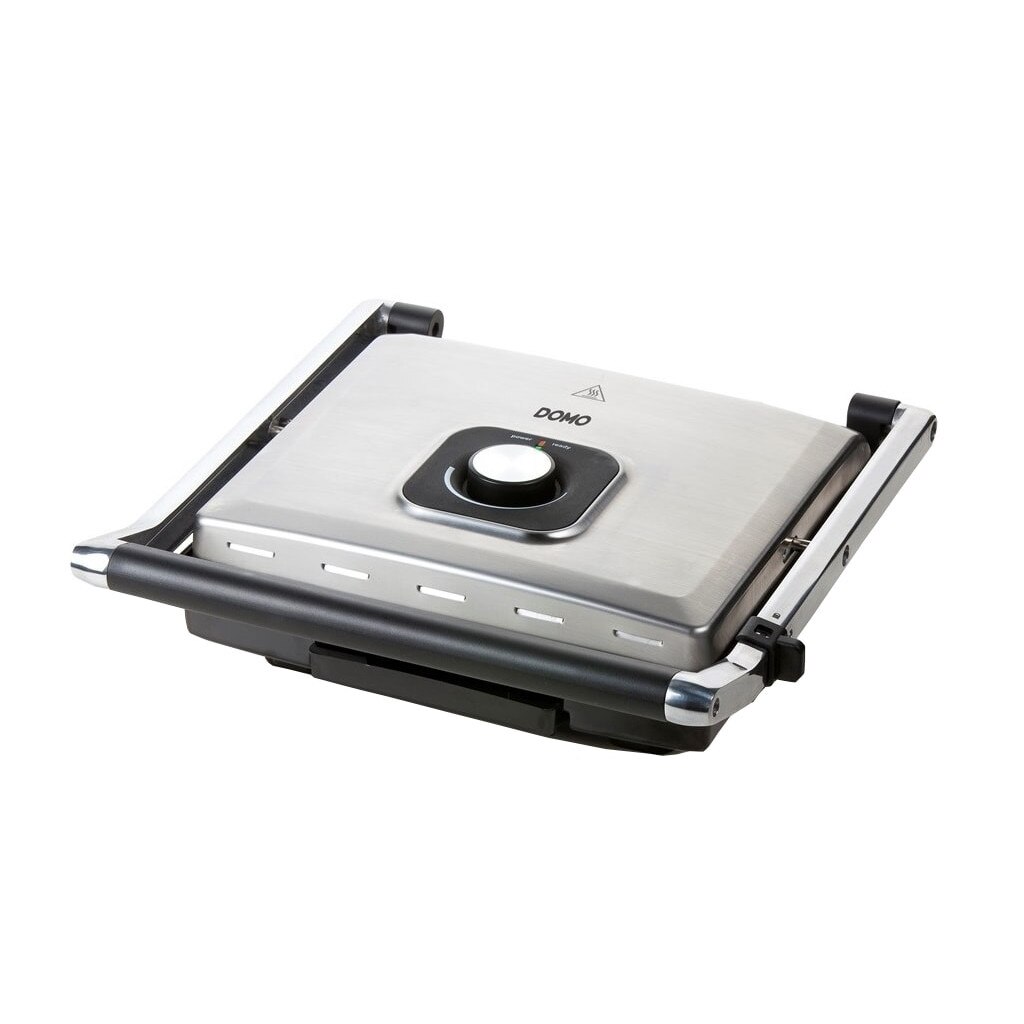 Sandwich & grill DOMO DO9135G, 2000 W, termostat reglabil,placa superioara basculanta,inox