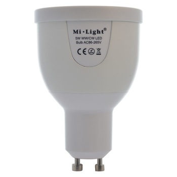 Bec LED inteligent Mi-Light 2.4GHz Wireless RF 5W Alb Variabil GU10 Bec LED inteligent Mi-Light 2.4GHz Wireless RF 5W Alb Variabil GU10