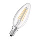 Osram Base filament LED izzó, gyertya forma, E14, 4W, meleg fényű 2700K, 3db