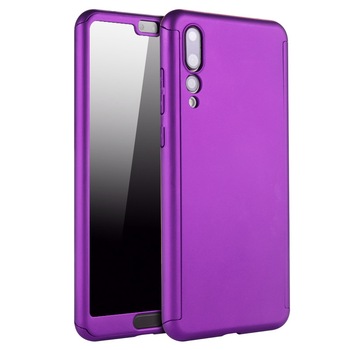 Husa 360° Matte Full Protection - Huawei P20 Pro - Mov - (fata + spate + geam sticla) Husa 360° Matte Full Protection - Huawei P20 Pro - Mov - (fata + spate + geam sticla)