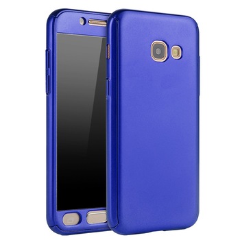 Husa 360° Matte Full Protection - Samsung Galaxy A3 2017 - Albastru - (fata + spate + geam sticla) Husa 360° Matte Full Protection - Samsung Galaxy A3 2017 - Albastru - (fata + spate + geam sticla)