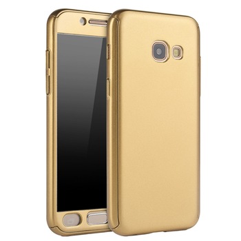 Husa 360° Matte Full Protection - Samsung Galaxy A3 2017 - Auriu - (fata + spate + geam sticla) Husa 360° Matte Full Protection - Samsung Galaxy A3 2017 - Auriu - (fata + spate + geam sticla)