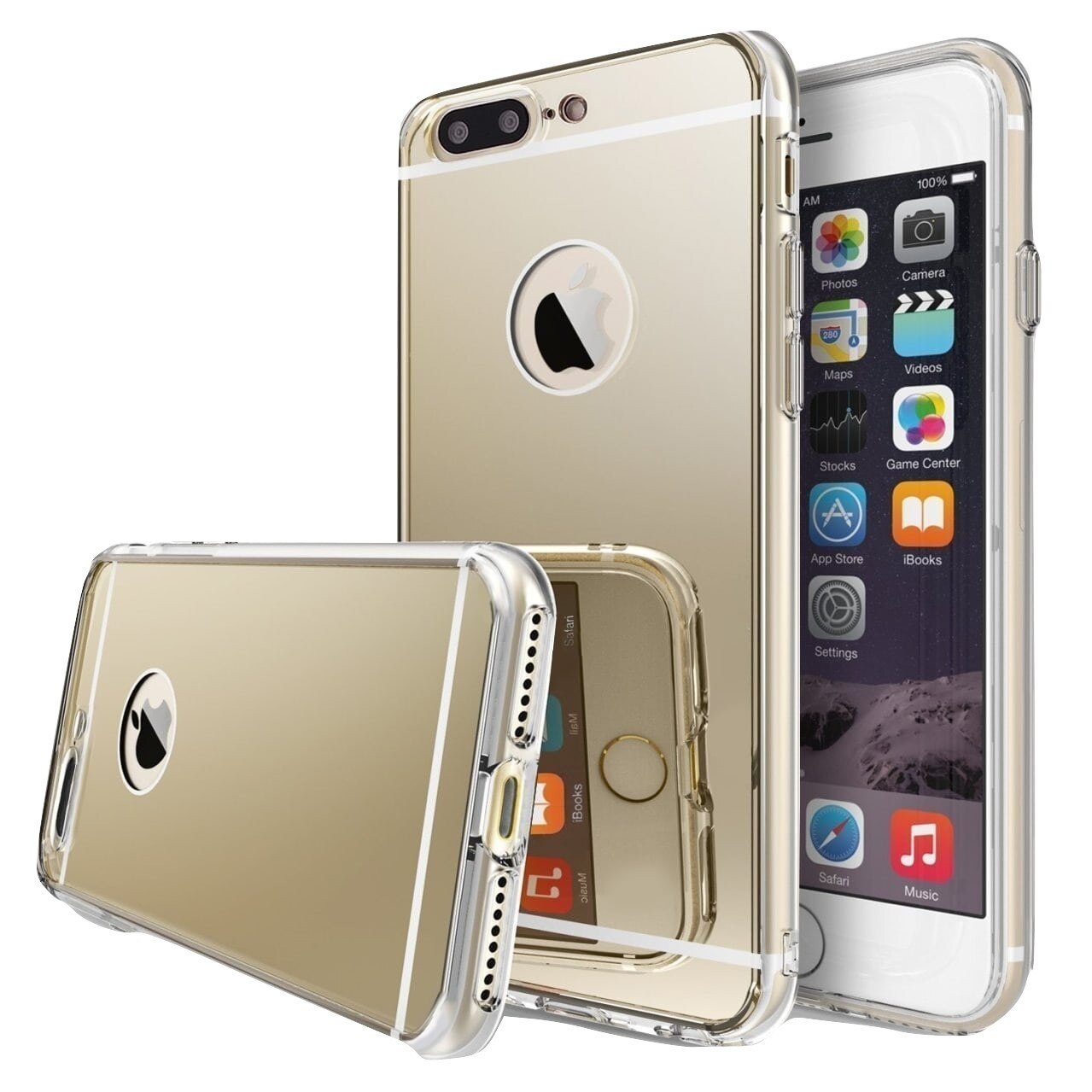 Husa Apple iPhone 7 Plus, MyStyle Elegance Luxury tip oglinda, Gold