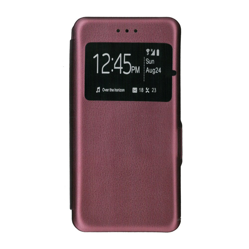 Husa de protectie tip carte, s-view, EuroCELL 360 de grade, pentru Nokia 3.1, visiniu
