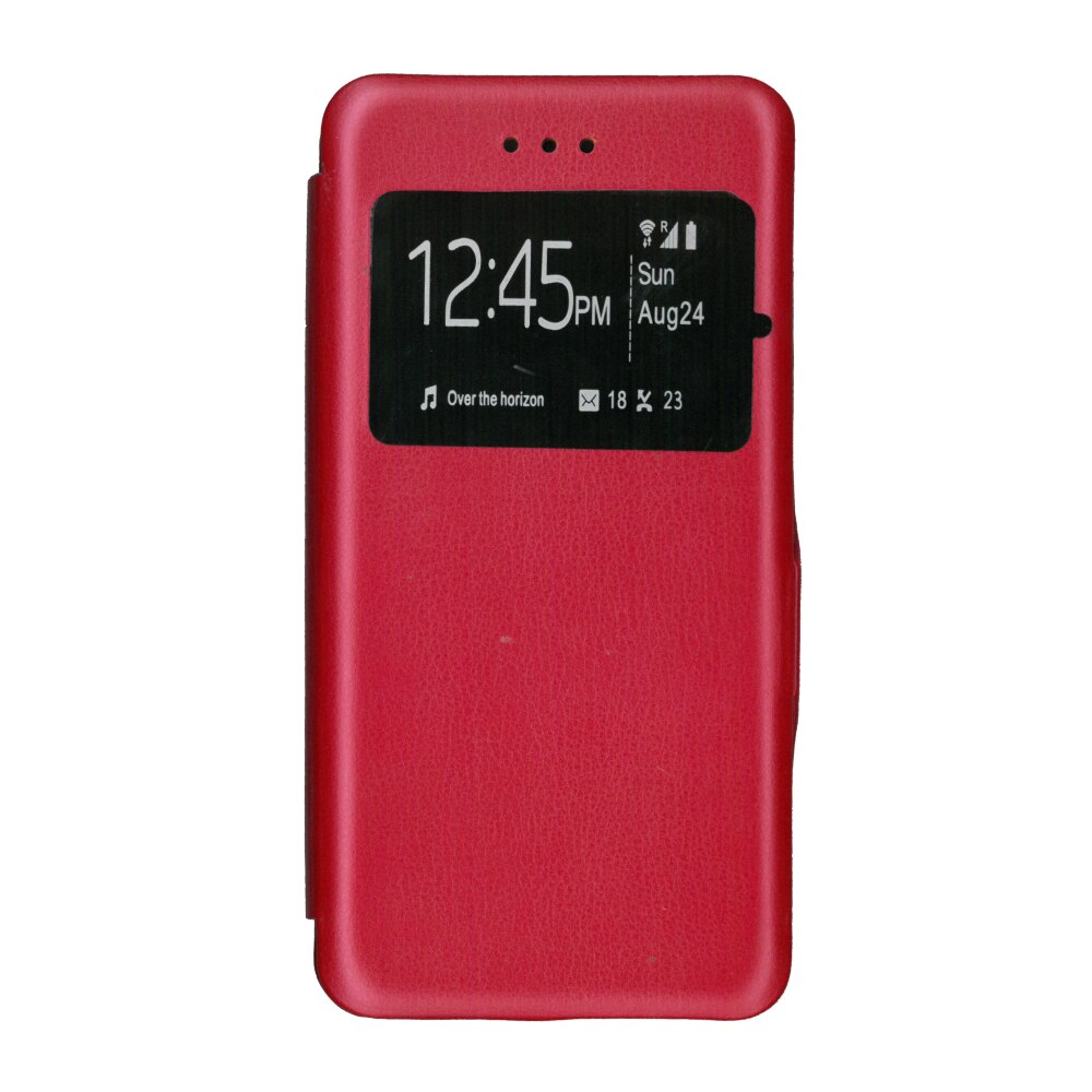Husa de protectie tip carte, s-view, EuroCELL 360 de grade, pentru Nokia 3.1, rosu inchis