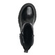 Tamaris, Ghete biker de piele cu garnituri cu tinte, Negru, 37