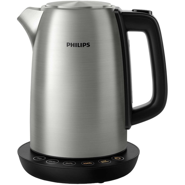 Philips HD9359/90 Vízforraló, 2200 W, 1.7 L, Hőmérséklet-szabályozás, Ezüst