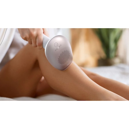 Epilator IPL Philips Lumea SC1998/00, 250.000 impulsuri, Senzor nuanta piele, accesoriu fata, corp si inghinal, utilizare cu fir, husa, Roz/Alb