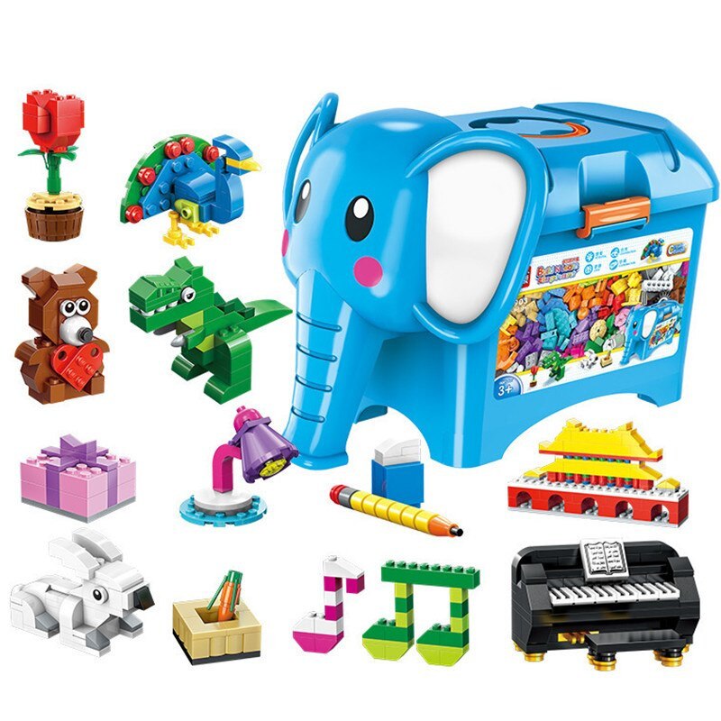 Конструктор Brick Building Blocks Слон, Многоцветен, 1104 части - eMAG.bg