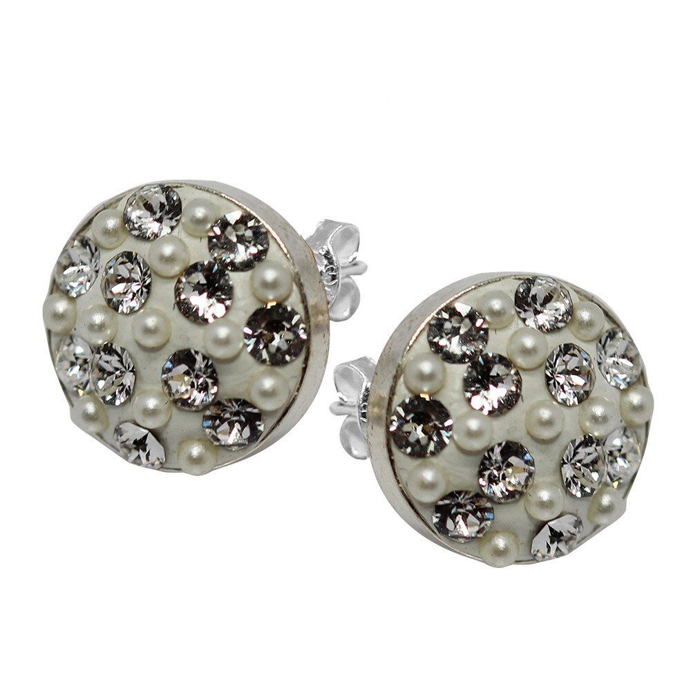 Cercei Argint 925, Perle si Cristale, Edith, BijouxMAG