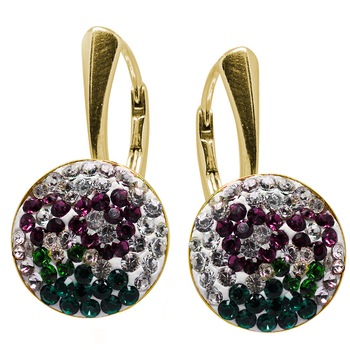 Cercei Argint 925 Placat cu Aur si Cristale , Margarett, BijouxMAG Cercei Argint 925 Placat cu Aur si Cristale , Margarett, BijouxMAG