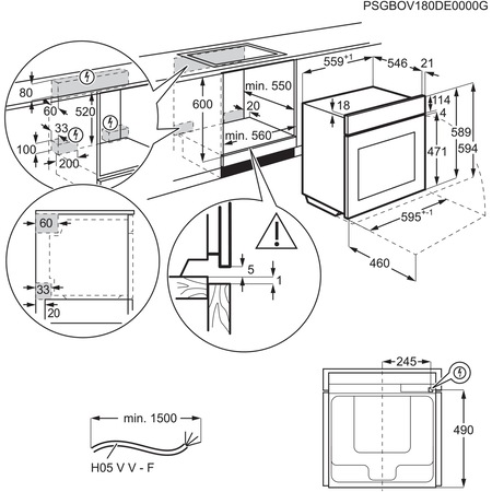 Cuptor incorporabil Electrolux EOA5751ZOZ, Electric, 71 l, 12 functii, Autocuratare catalitica, Grill, Touch control, Clasa A+, Negru