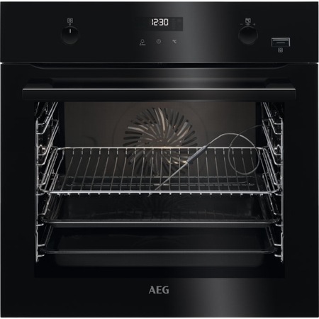 Cuptor incorporabil AEG BCE556350B, Electric, Gatire cu abur, Display, Grill, Timer, Autocuratare catalitica, 71 l, Clasa A+, Negru