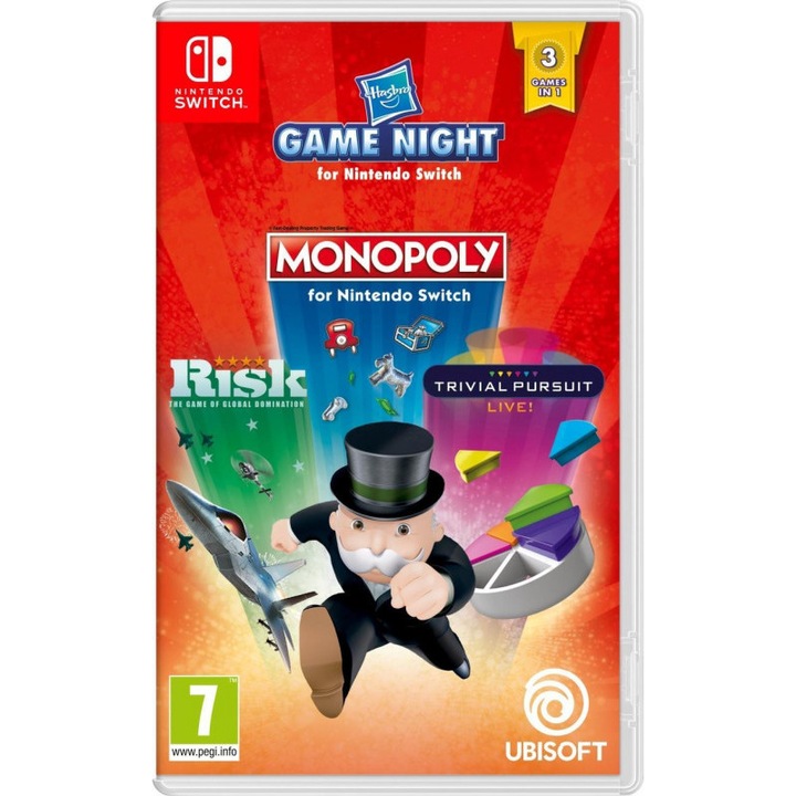 Joc Hasbro Game Night (Monopoly, Risk & Trivia Pursuit) pentru Nintendo Switch