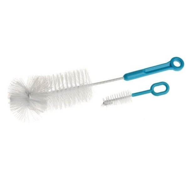 Set 2 perii pentru biberon si tetina, Akuku, albastru