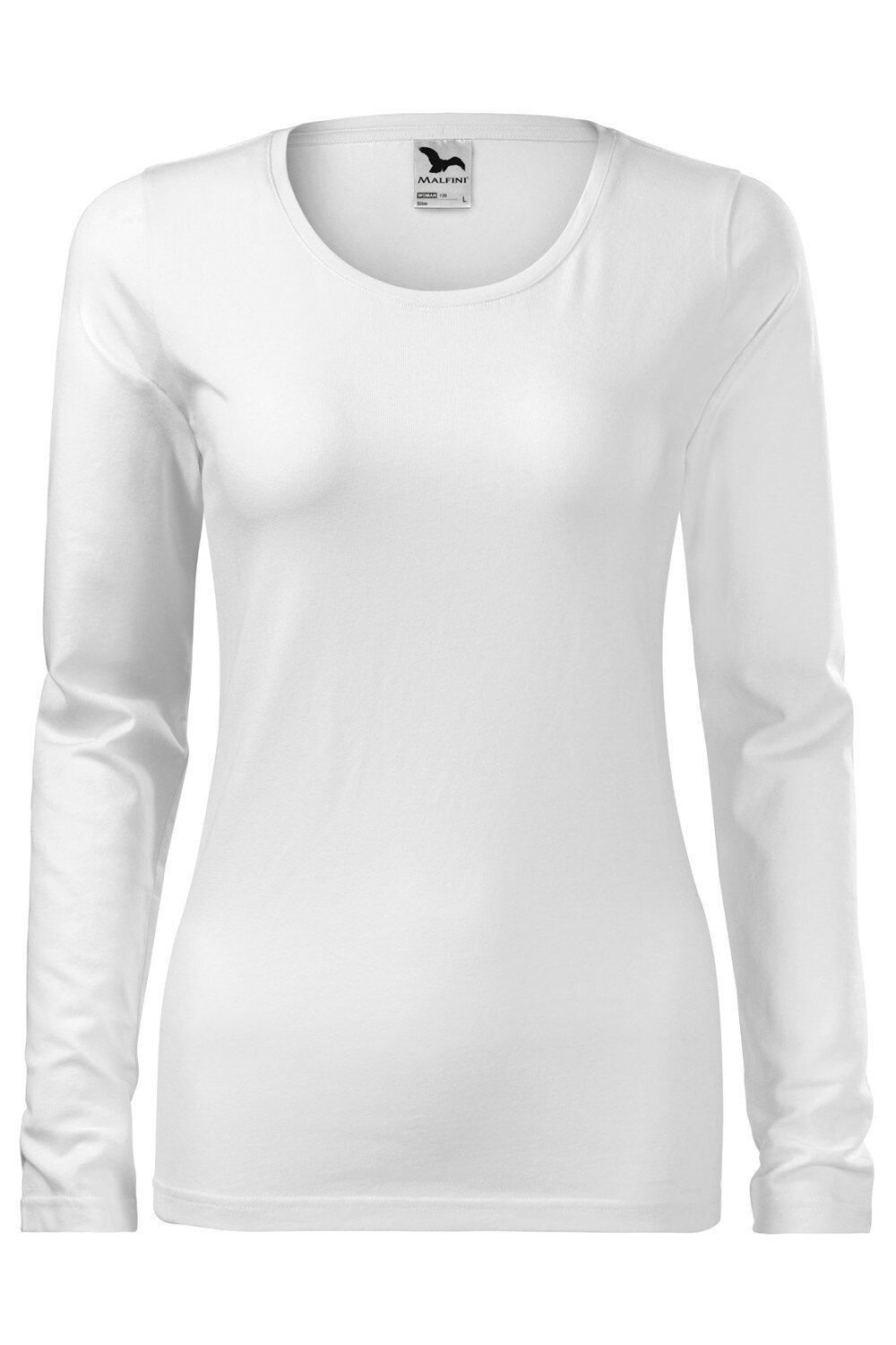 Tricou de dama Pure cu maneca lunga, bumbac, Alb