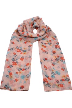Esarfa pentru femei, din polyester subtire, sezon cald, cu print flori, Alexia Li033-7 Rosu Albastru Esarfa pentru femei, din polyester subtire, sezon cald, cu print flori, Alexia Li033-7 Rosu Albastru