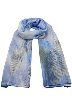 Esarfa pentru femei, din poliester subtire, sezon cald, cu print abstract, Adria Li026-3 Albastru Esarfa pentru femei, din poliester subtire, sezon cald, cu print abstract, Adria Li026-3 Albastru
