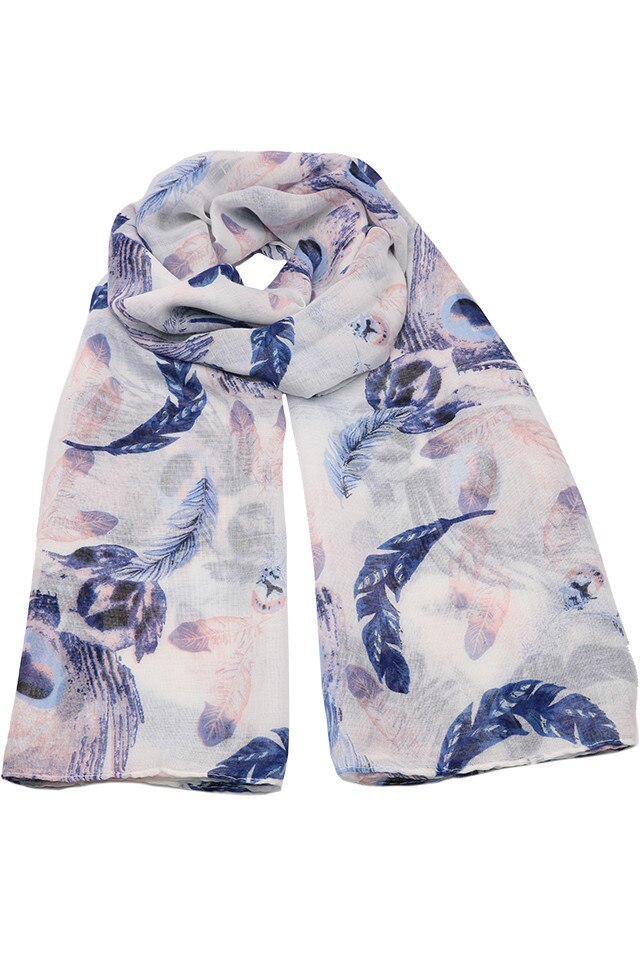 Esarfa pentru femei, din polyester subtire, primavara toamna, Animal print, Ada Li001-4 Roz