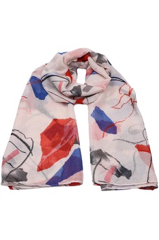 Esarfa pentru femei, din poliester subtire, sezon cald, cu print abstract, Afina Li029-5 Albastru Rosu Esarfa pentru femei, din poliester subtire, sezon cald, cu print abstract, Afina Li029-5 Albastru Rosu